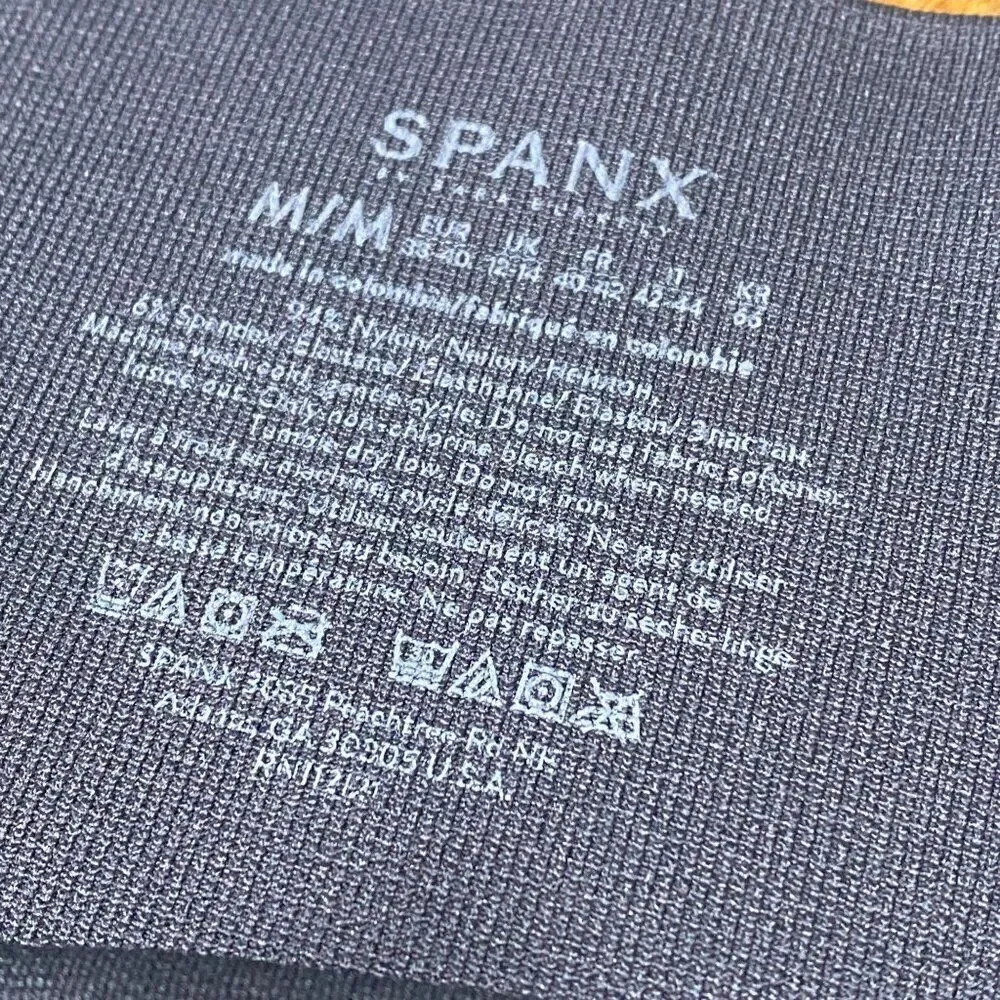 SPANX Look at Me Now Bike Short in Black Camo Size Medium
